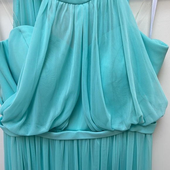 Pink Blush Halter Tulle Evening Maternity Gown by Eva Size Medium Halter - Picture 4 of 15